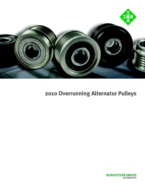 2010 Overrunning Alternator Pulleys