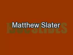 Matthew Slater