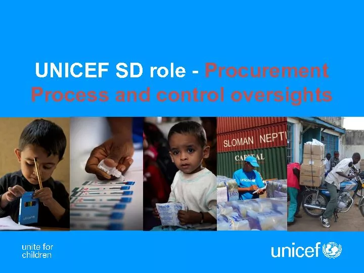 UNICEF SD role
