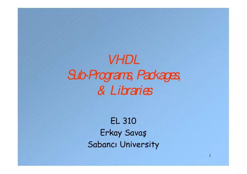 Structuring VHDL programs