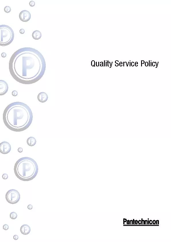 Quality Service Policy