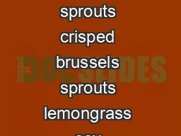 Hot app store brussels sprouts crisped brussels sprouts lemongrass soy 