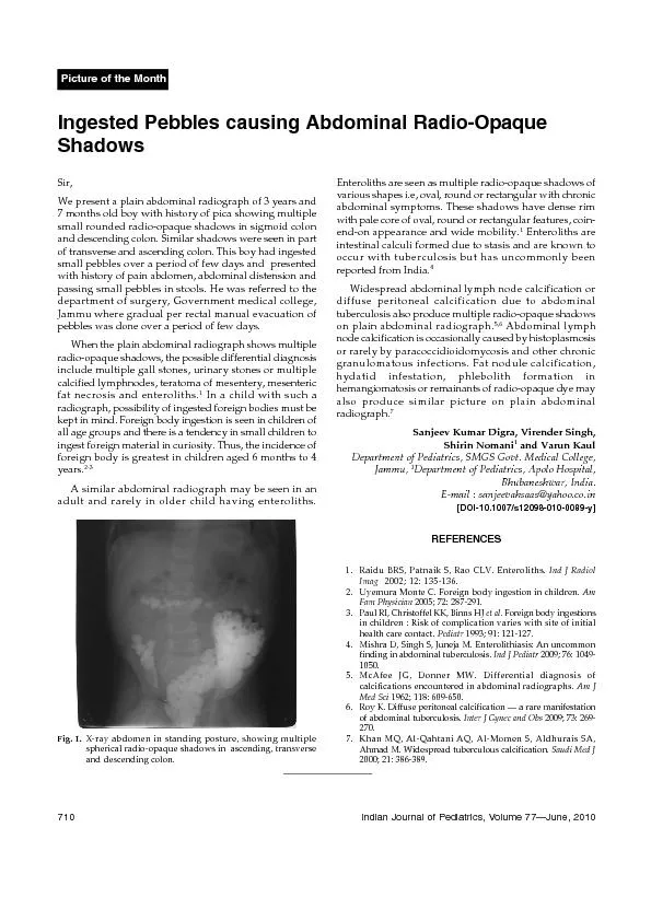 710Indian Journal of Pediatrics, Volume 77—June, 2010