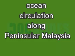 ocean circulation along Peninsular Malaysia