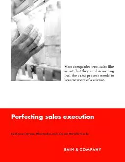 Perfecting sales execution