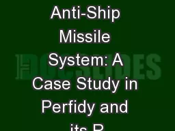 The Club-K Anti-Ship Missile System: A Case Study in Perfidy and its R