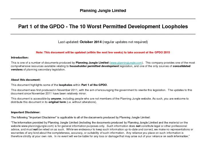 Planning Jungle Limited