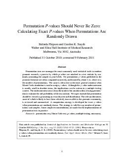PDF-PermutationP-valuesShouldNeverBeZero:CalculatingExactP-valuesWhenPermu thumbnail