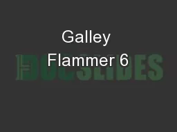 Galley Flammer 6