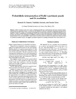ProbabilisticinterpretationofPeelle’spertinentpuzzleanditsresolut