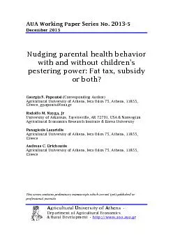 with and without children's pestering power: Fat tax, subsidy or both?