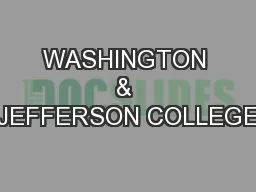 WASHINGTON & JEFFERSON COLLEGE