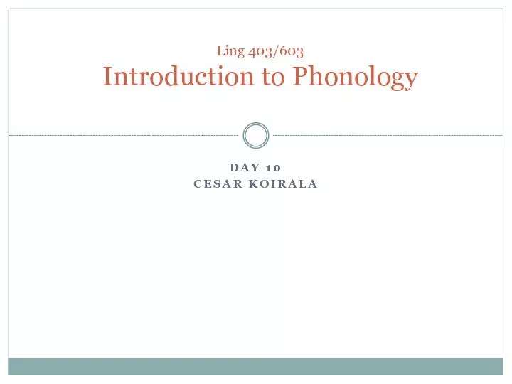 Introduction to Phonology