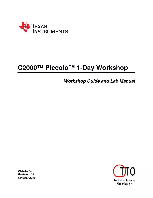 C2000™ Piccolo™ 1-Day Workshop