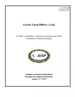 Ferrite Lined Pillbox Cavity