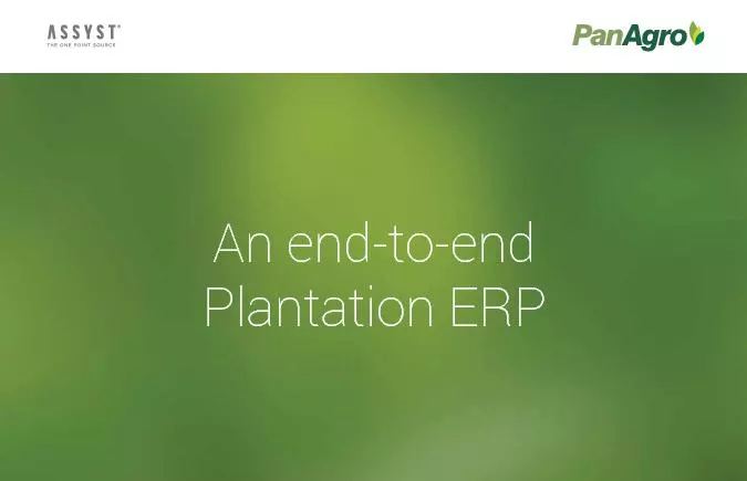 An end-to-endPlantation ERP