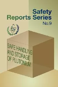 SAFE HANDLING ANDSTORAGE OF PLUTONIUM