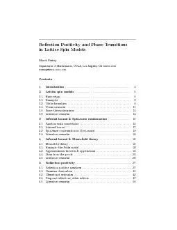 Phasetransitionsinlatticemodels3Avidusersofthealternativetechniquesare