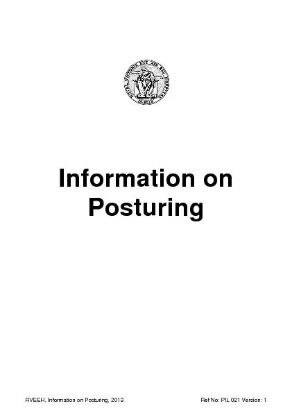 Information on Posturing, 2013