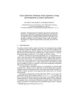 GoalDirectedShortestPathQueriesUsingPrecomputedClusterDistances?JensMa