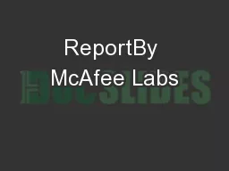 ReportBy McAfee Labs