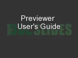 Previewer User's Guide