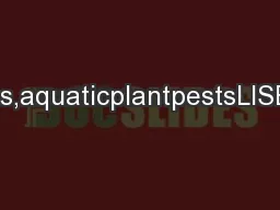 Asuccessstory:waterprimroses,aquaticplantpestsLISETHOUVENOT,JACQUESHAU