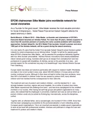 Press Release EFCNI chairwoman Silke Mader joins world