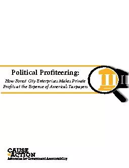 Political Proteering:How Forest City Enterprises Makes PrivateProts