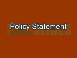Policy Statement