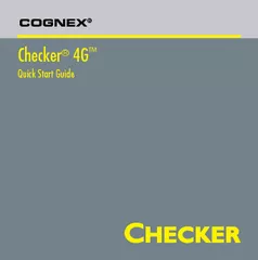 COGNEX Checker G Quick Start Guide  KHFNHUHWZRUNRQJXUD
