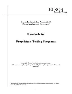 ii   BIACO Standards for  Proprietary Testing Programs    Preamble  Th
