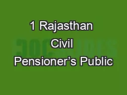 1 Rajasthan Civil Pensioner’s Public