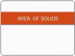 AREA  OF SOLIDS