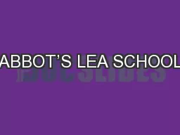 ABBOT’S LEA SCHOOL