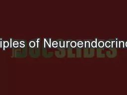 Principles of Neuroendocrinology