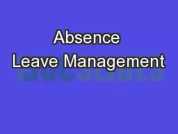 Absence Leave Management