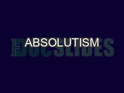 ABSOLUTISM