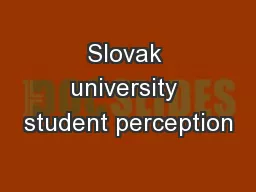 Slovak university student perception