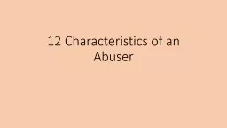 12 Characteristics of an Abuser