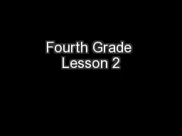 Fourth Grade Lesson 2