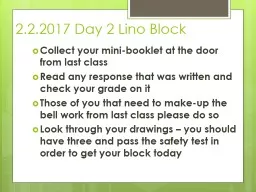 2.2.2017 Day 2 Lino Block
