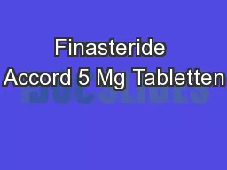 Finasteride Accord 5 Mg Tabletten