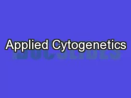 Applied Cytogenetics