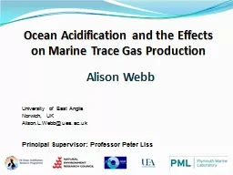 Ocean Acidification and the Effects on Marine Trace Gas Pro