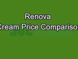 Renova Cream Price Comparison