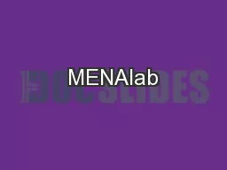 MENAlab