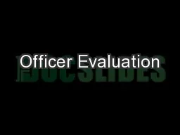 Officer Evaluation