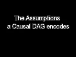 The Assumptions a Causal DAG encodes