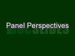 Panel Perspectives